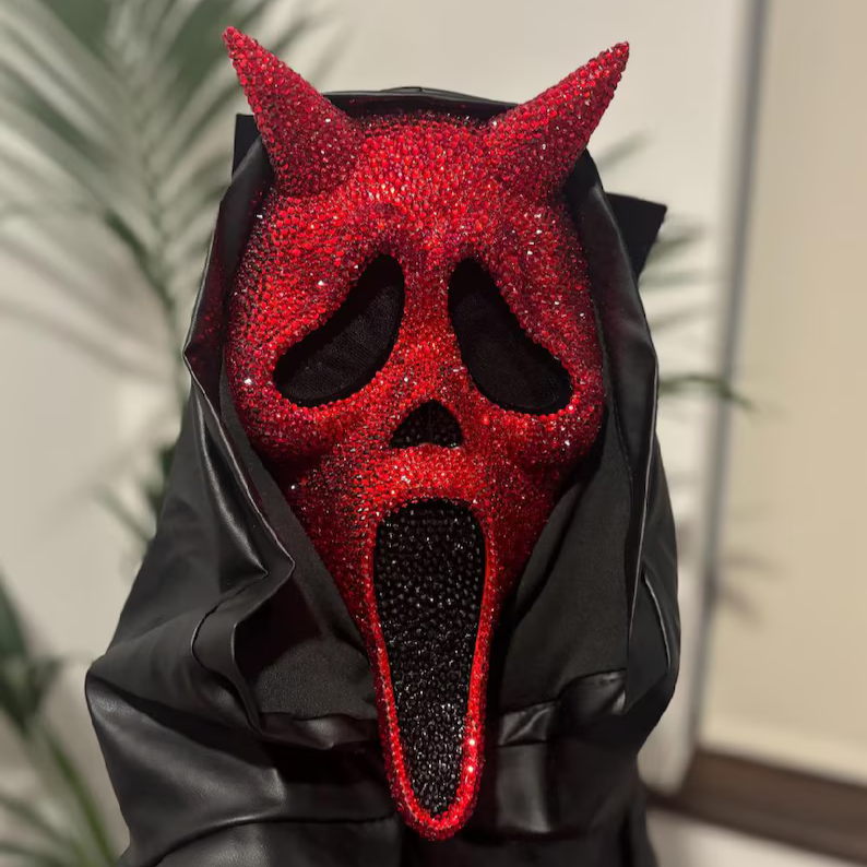 Horns Bling Ghost Mask