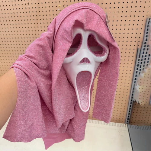 Pink Glitter Ghost Mask